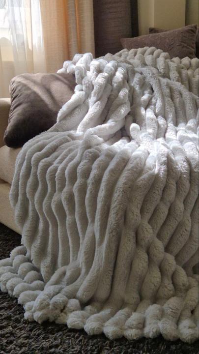 Плед - покривало Королівська смужка (Світло сірий, 200х230)